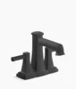 Kohler Riff Centerset bathroom sink faucet, 1.0 gpm – Matte Black