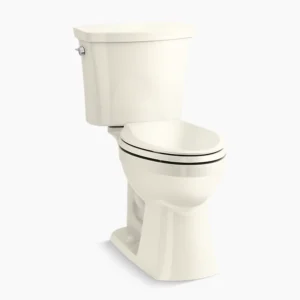 Kohler Kelston ContinuousClean ST two-piece elongated toilet, 1.28 gpf – Biscuit