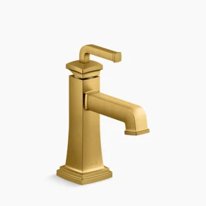 Kohler Riff Single-handle bathroom sink faucet, 1.0 gpm – Vibrant Brushed Moderne Brass