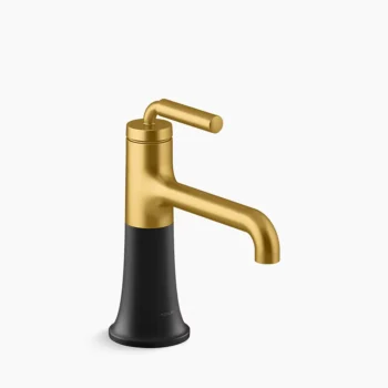 Kohler Tone Single-handle bathroom sink faucet, 1.0 gpm - Matte Black with Moderne Brass
