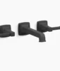 Kohler Riff Wall-mount bathroom sink faucet trim, 1.2 gpm – Matte Black