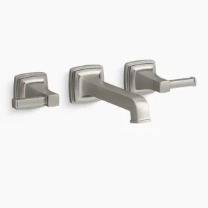 Kohler Riff Wall-mount bathroom sink faucet trim, 1.2 gpm – Vibrant Brushed Nickel