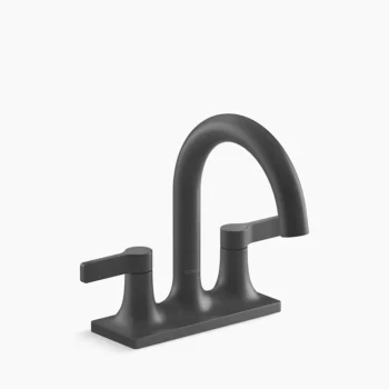 Kohler Venza Centerset bathroom sink faucet, 1.0 gpm - Matte Black