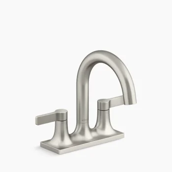 Kohler Venza Centerset bathroom sink faucet, 1.0 gpm - Vibrant Brushed Nickel
