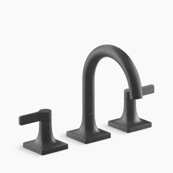 Kohler Venza Widespread bathroom sink faucet, 1.0 gpm - Matte Black