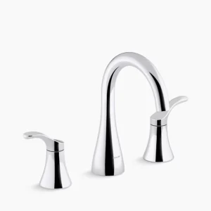 Kohler Simplice Widespread bathroom sink faucet, 1.0 gpm – Polished Chrome