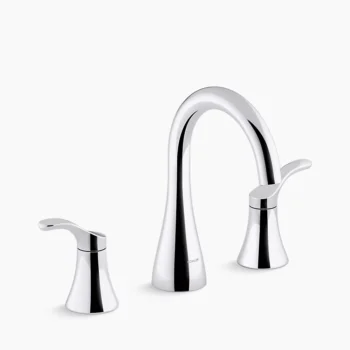 Kohler Simplice Widespread bathroom sink faucet, 1.0 gpm - Polished Chrome