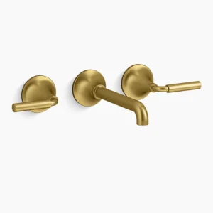 Kohler Tone Wall-mount bathroom sink faucet trim, 1.2 gpm – Vibrant Brushed Moderne Brass