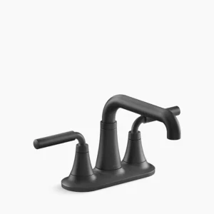Kohler Tone Centerset bathroom sink faucet, 1.0 gpm – Matte Black