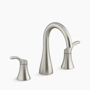 Kohler Simplice Widespread bathroom sink faucet, 1.0 gpm – Vibrant Brushed Nickel