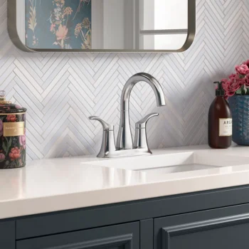 Kohler Simplice Centerset bathroom sink faucet, 1.0 gpm - Vibrant Brushed Nickel - Image 2