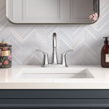 Kohler Simplice Centerset bathroom sink faucet, 1.0 gpm - Vibrant Brushed Nickel - Image 3