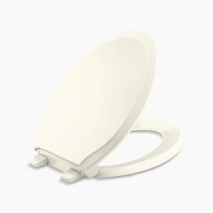 Kohler Rutledge ReadyLatch Quiet-Close‚ elongated toilet seat – Biscuit
