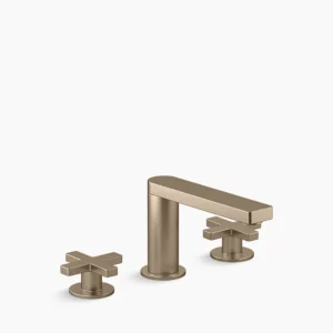 Kohler Composed Widespread bathroom sink faucet with Cross handles, 1.2 gpm – Vibrant Brushed Bronze