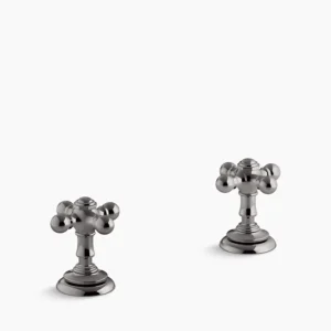 Kohler Artifacts Cross bathroom sink faucet handles – Vibrant Titanium