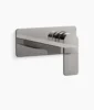 Kohler Parallel Wall-mount single-handle bathroom sink faucet, 1.2 gpm – Vibrant Titanium