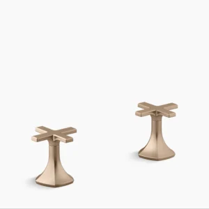 Kohler Occasion Cross bathroom sink faucet handles – Vibrant Brushed Bronze