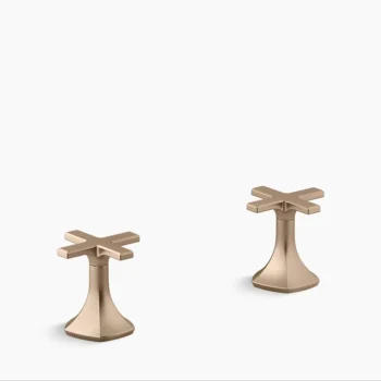Kohler Occasion Cross bathroom sink faucet handles - Vibrant Brushed Bronze