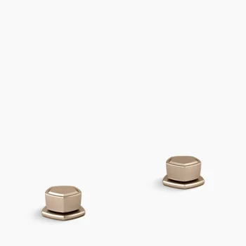 Kohler Occasion Knob bathroom sink faucet handles - Vibrant Brushed Bronze