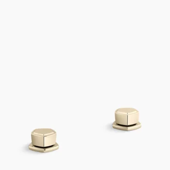 Kohler Occasion Knob bathroom sink faucet handles - Vibrant French Gold