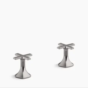 Kohler Occasion Cross bathroom sink faucet handles – Vibrant Titanium