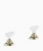 Kohler Artifacts Howlite T-handle bathroom sink faucet handles – Vibrant French Gold