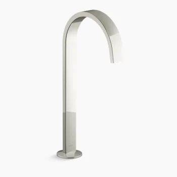 Kohler Purist Bathroom sink faucet spout with Ribbon design, 1.2 gpm - Vibrant Polished Nickel