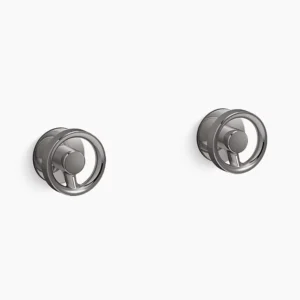 Kohler Components Wall-mount bathroom sink faucet Industrial handle trim – Vibrant Titanium