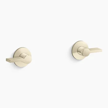 Kohler Components Wall-mount bathroom sink faucet Lever handle trim - Vibrant French Gold