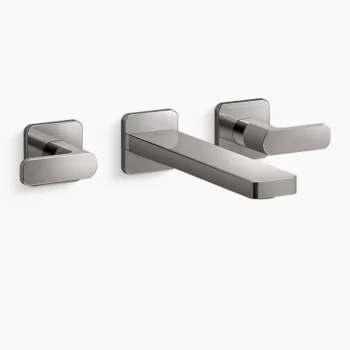Kohler Parallel Wall-mount bathroom sink faucet trim, 1.2 gpm - Vibrant Titanium