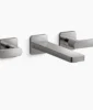 Kohler Parallel Wall-mount bathroom sink faucet trim, 1.2 gpm – Vibrant Titanium