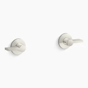 Kohler Components Wall-mount bathroom sink faucet Lever handle trim – Vibrant Polished Nickel