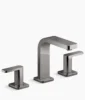 Kohler Parallel Widespread bathroom sink faucet, 0.5 gpm – Titanium