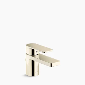 Kohler Parallel Low single-handle bathroom sink faucet, 1.0 gpm – Vibrant French Gold