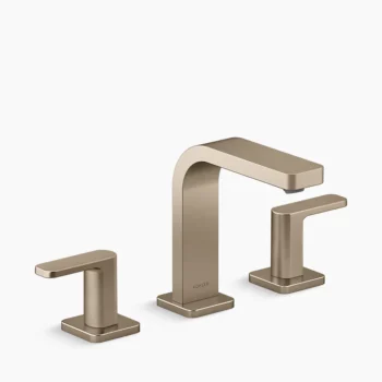 Kohler Parallel Widespread bathroom sink faucet, 0.5 gpm - Vibrant Brushed Bronze