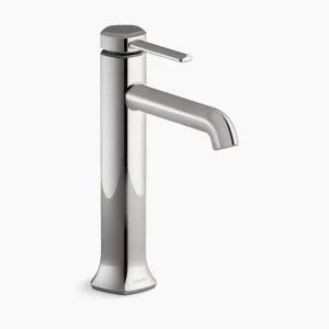 Kohler Occasion Tall single-handle bathroom sink faucet, 1.0 gpm – Vibrant Titanium