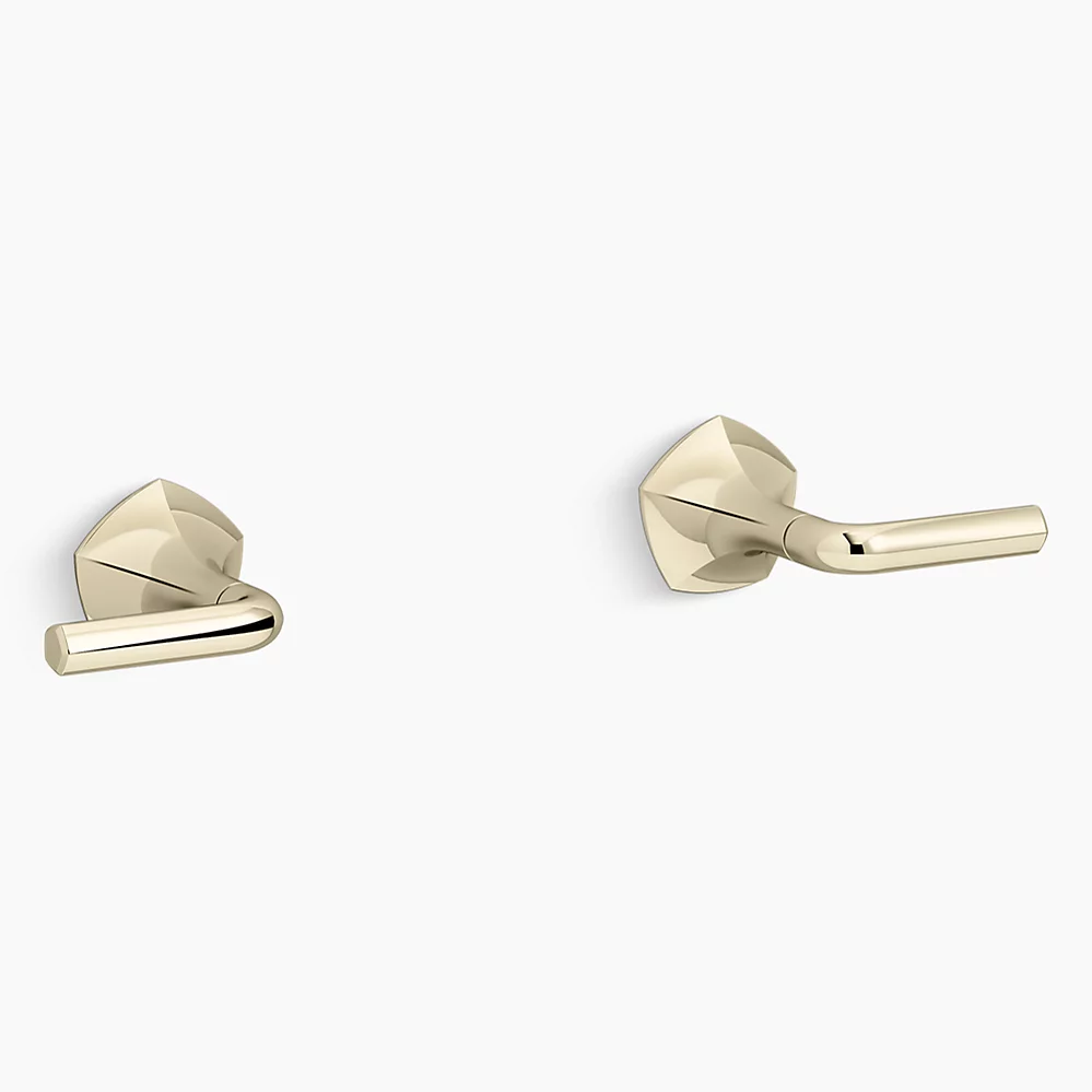 Kohler Occasion Wall-mount bathroom sink faucet Lever handle trim, 1.2 gpm - Vibrant French Gold