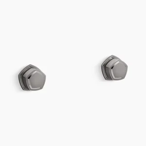 Kohler Occasion Wall-mount bathroom sink faucet Knob handle trim, 1.2 gpm – Vibrant Titanium