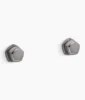Kohler Occasion Wall-mount bathroom sink faucet Knob handle trim, 1.2 gpm – Vibrant Titanium