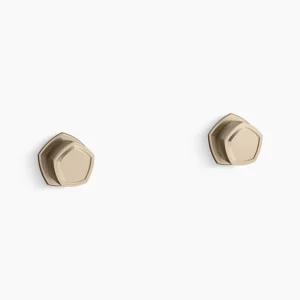 Kohler Occasion Wall-mount bathroom sink faucet Knob handle trim, 1.2 gpm – Vibrant Brushed Bronze