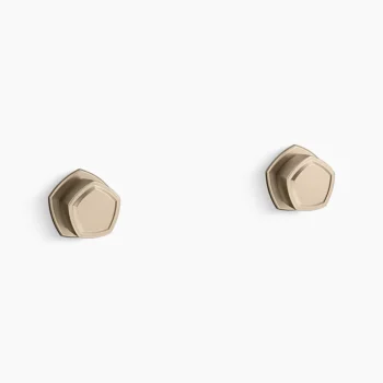 Kohler Occasion Wall-mount bathroom sink faucet Knob handle trim, 1.2 gpm - Vibrant Brushed Bronze