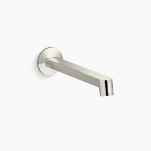Kohler Components Wall-mount bathroom sink faucet spout with Row design, 1.2 gpm – Vibrant Polished Nickel