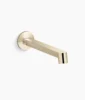 Kohler Components Wall-mount bathroom sink faucet spout with Row design, 1.2 gpm – Vibrant French Gold