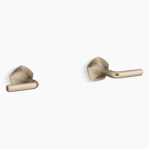 Kohler Occasion Wall-mount bathroom sink faucet Lever handle trim, 1.2 gpm – Vibrant Brushed Bronze