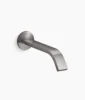 Kohler Components Wall-mount bathroom sink faucet spout with Ribbon design, 1.2 gpm – Vibrant Titanium