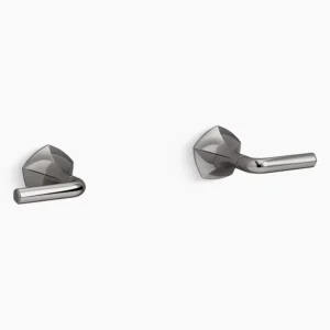 Kohler Occasion Wall-mount bathroom sink faucet Lever handle trim, 1.2 gpm – Vibrant Titanium