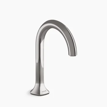 Kohler Occasion Bathroom sink faucet spout with Cane design, 1.0 gpm - Vibrant Titanium