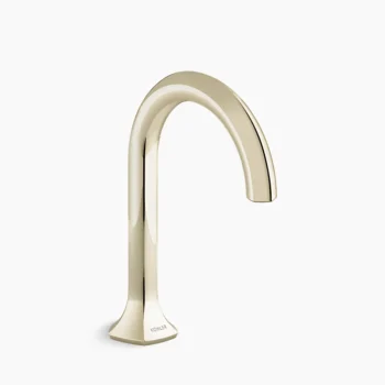 Kohler Occasion Bathroom sink faucet spout with Cane design, 1.0 gpm - Vibrant French Gold