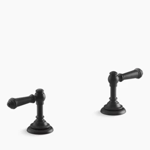 Kohler Artifacts Lever bathroom sink faucet handles – Matte Black