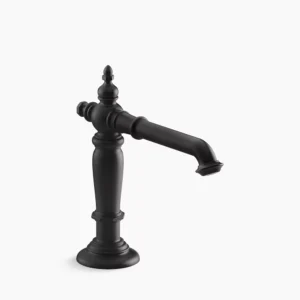 Kohler Artifacts Bathroom sink faucet spout with Column design, 1.2 gpm – Matte Black